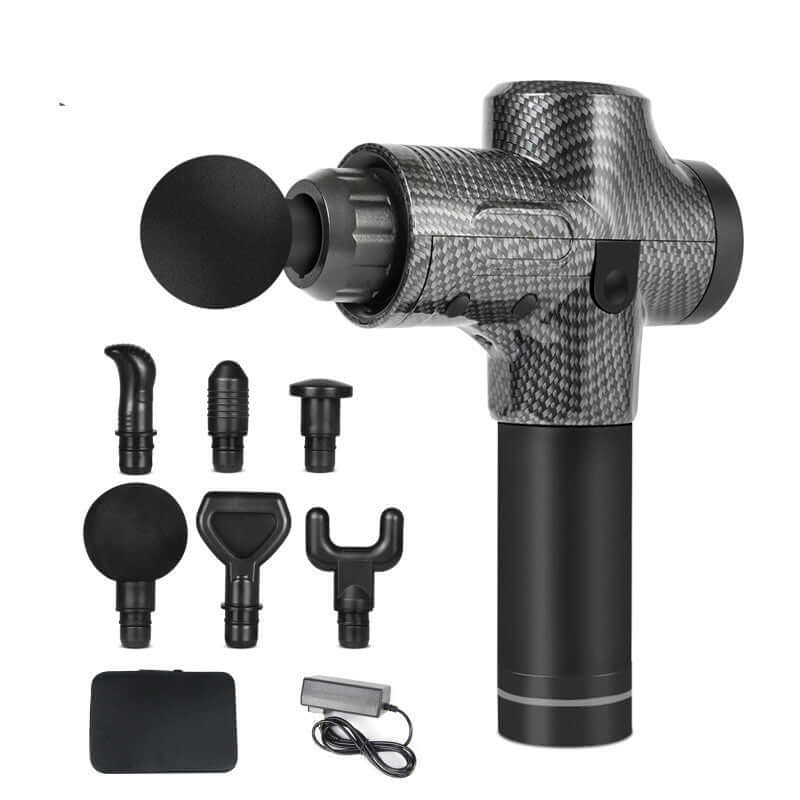 Electric muscle fascia massage gun with massage attachments