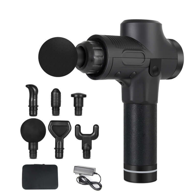 Electric muscle fascia massage gun with multiple massage heads