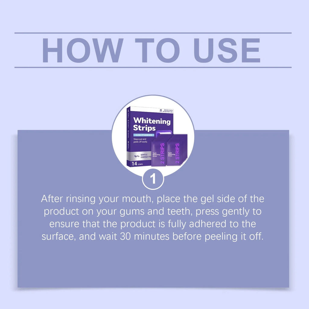 Purple Whitening Strips – White Teeth & Fresh Breath