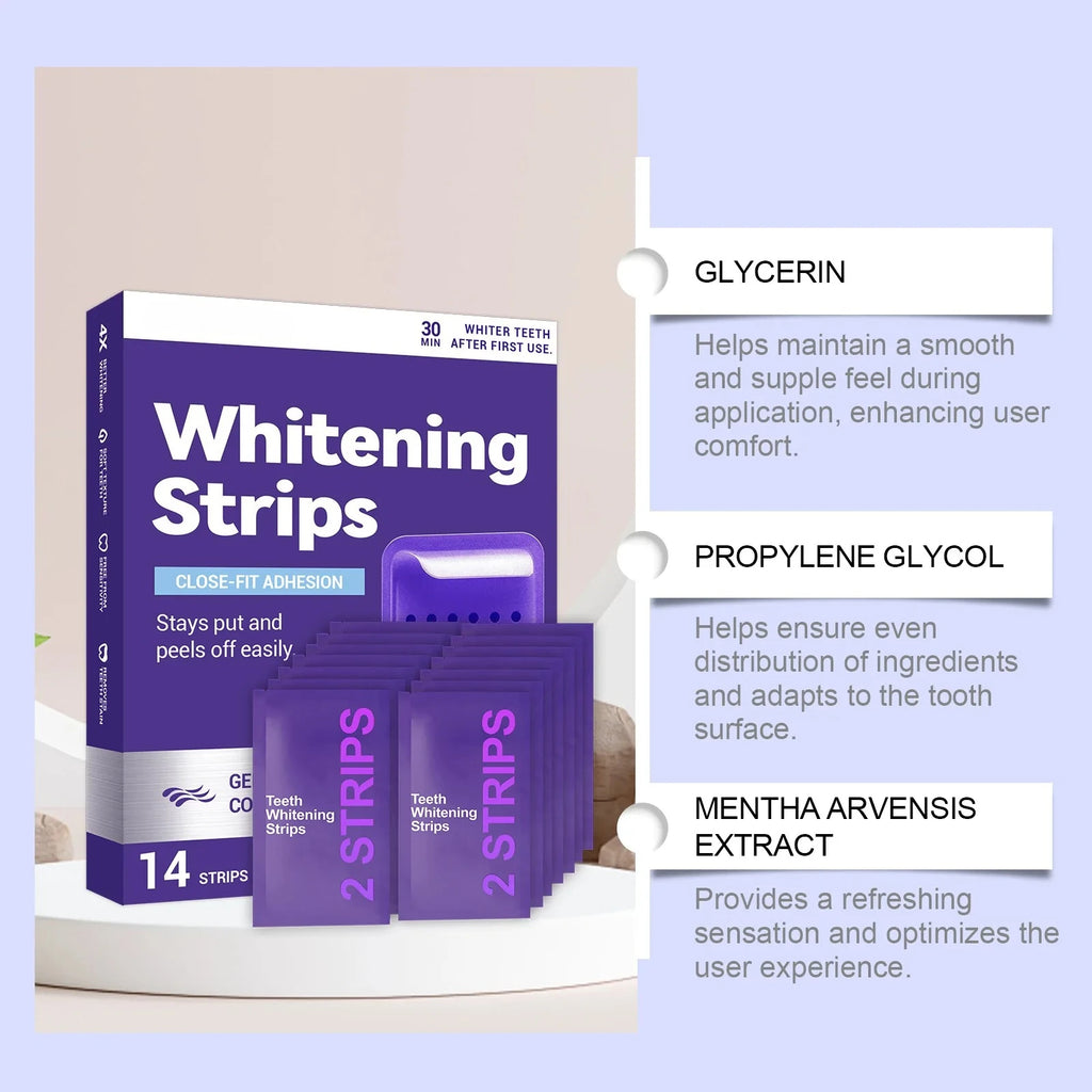 Purple Whitening Strips – White Teeth & Fresh Breath